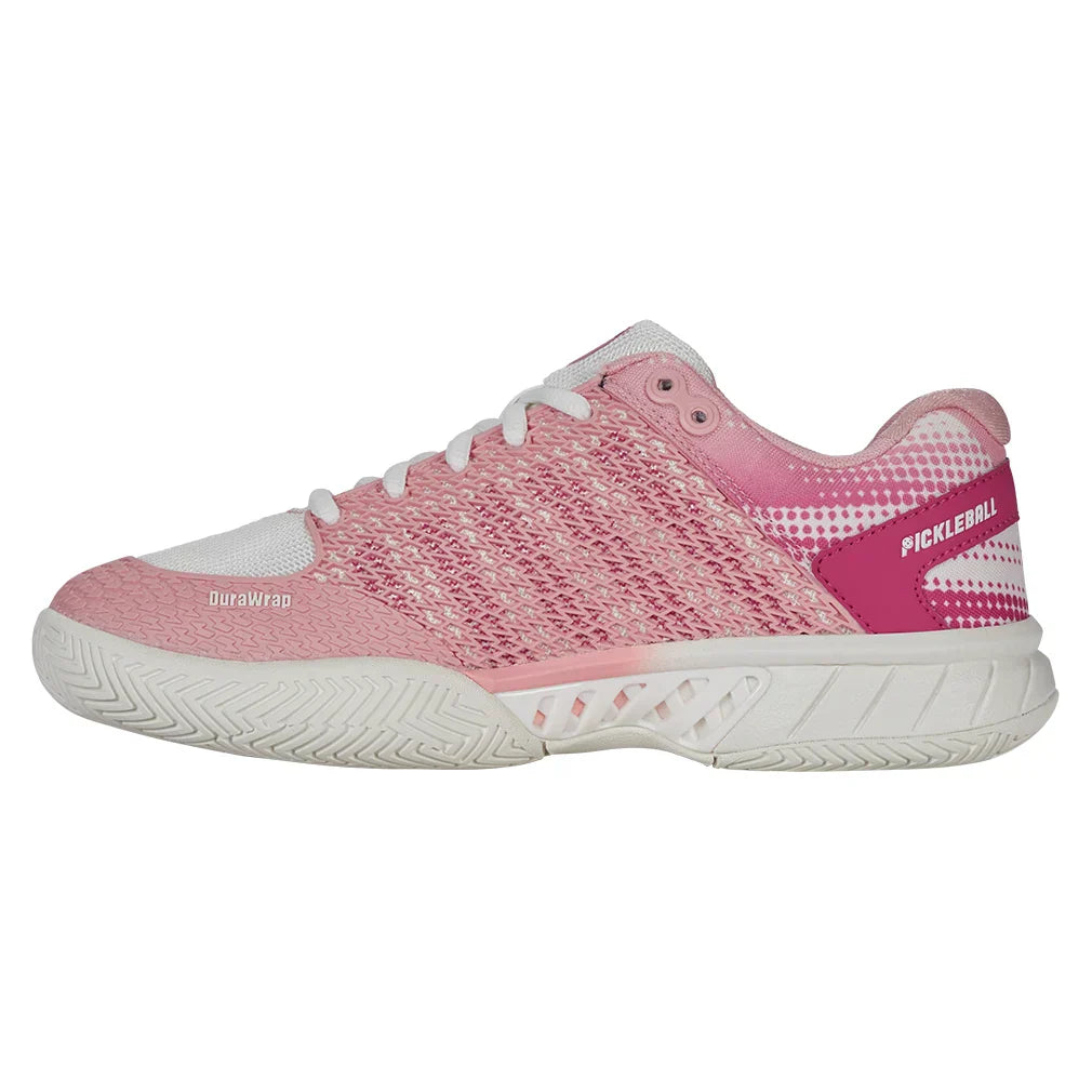Women`s Express Light Pickleball Shoes Raspberry Sorbet and Cloud Dancer K-SWISS