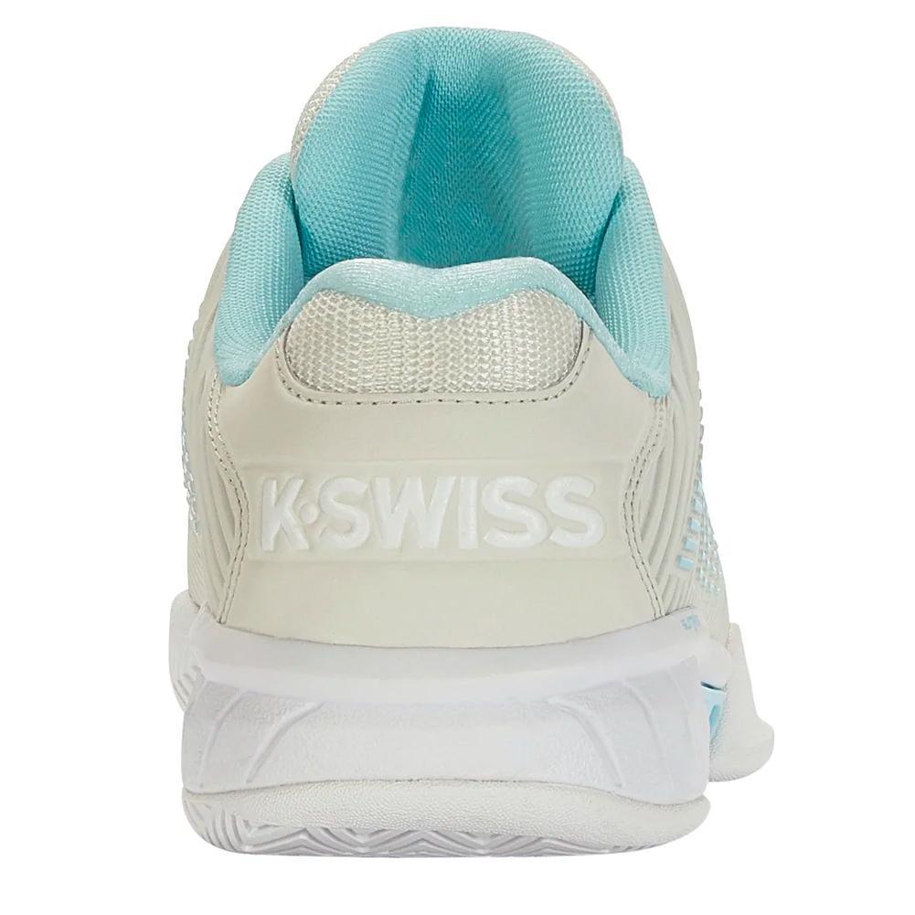 Women's Hypercourt Express 2 White and Blue Glow Womens Shoes K-SWISS