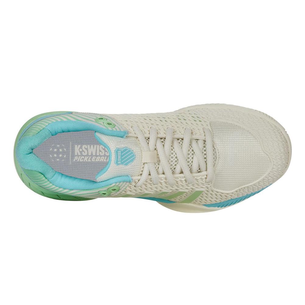 Women`s Express Light Wide Pickleball Shoes Egret and Patina Green K-SWISS