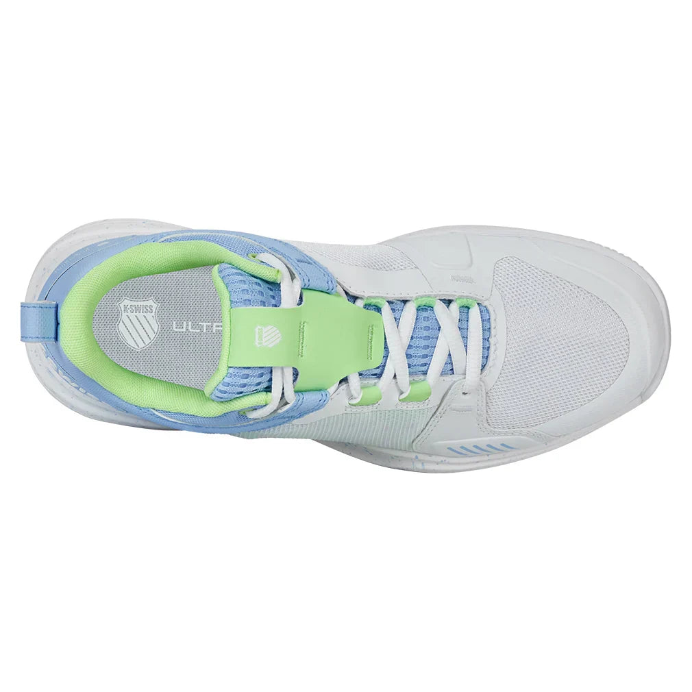Women`s Ultrashot Team Tennis Shoes White and Dutch Canal K-SWISS
