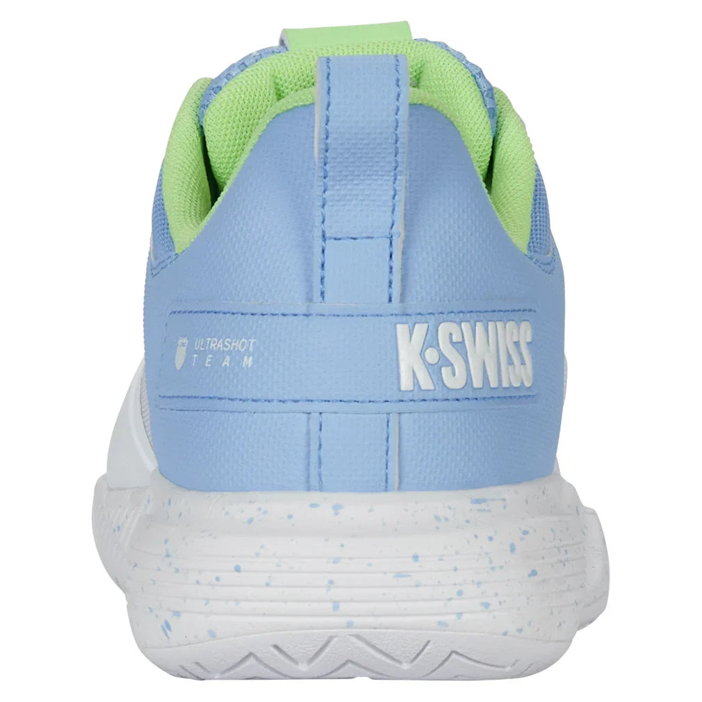 Women`s Ultrashot Team Tennis Shoes White and Dutch Canal K-SWISS