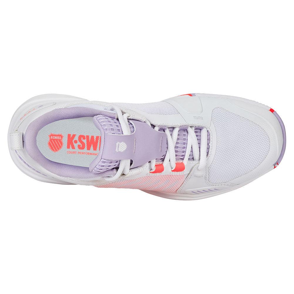 Women`s Ultrashot Team Tennis Shoes White and Orchid Petal K-SWISS