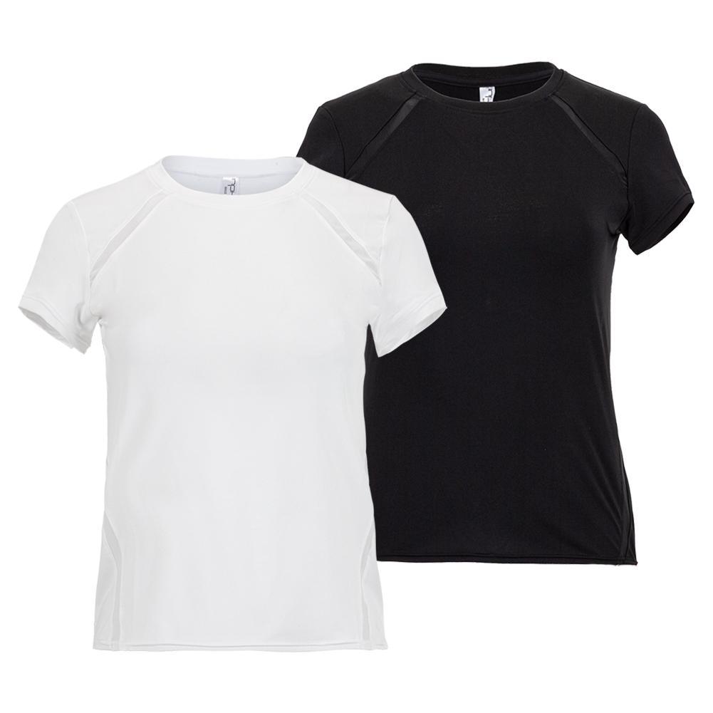 Women's Classic Short Sleeve Tennis Crew Neck Womens Apparel INPHORM