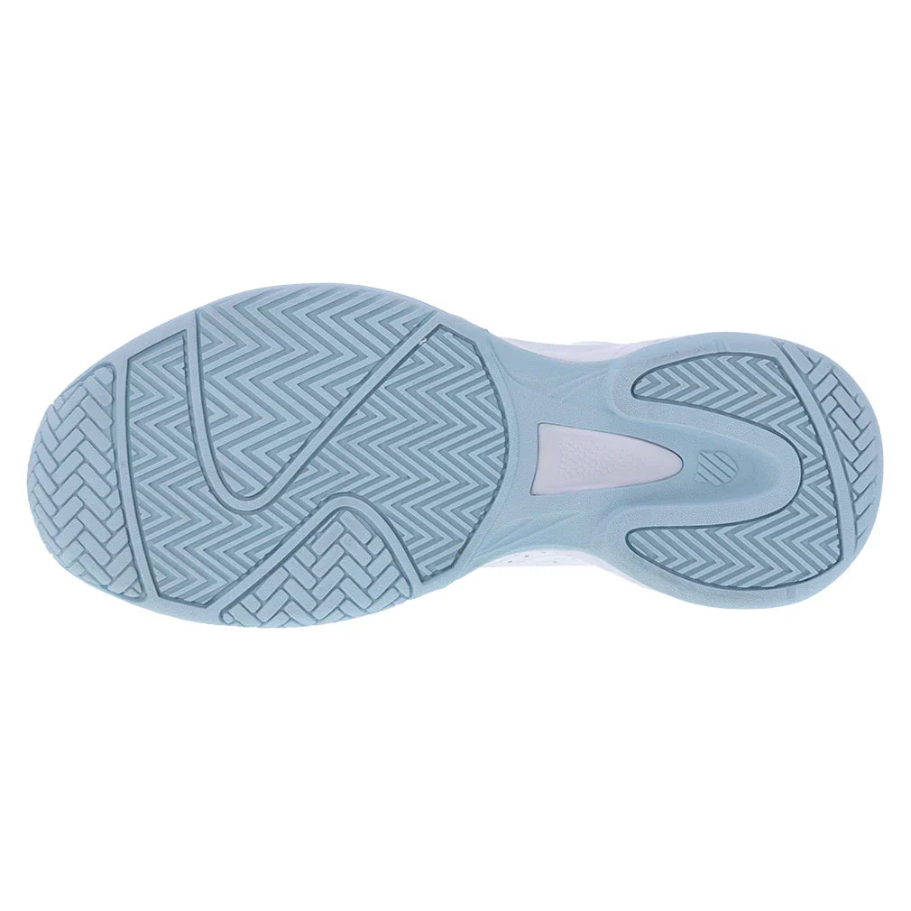 Women's Court Express Pickleball Shoes White and Blue Glow Womens Shoes K-SWISS