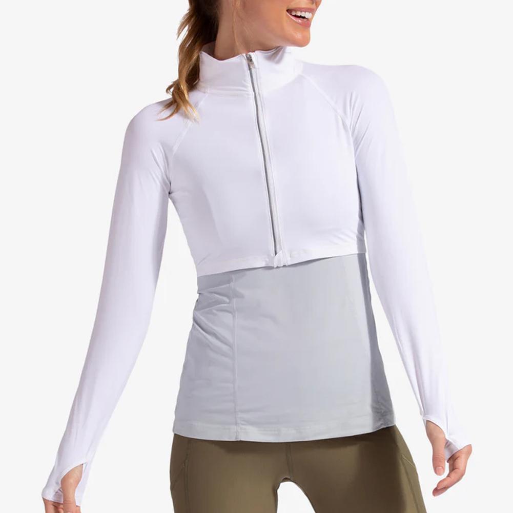 Women`s Full Zip Tennis Crop Top WOMENS APPAREL BLOQUV