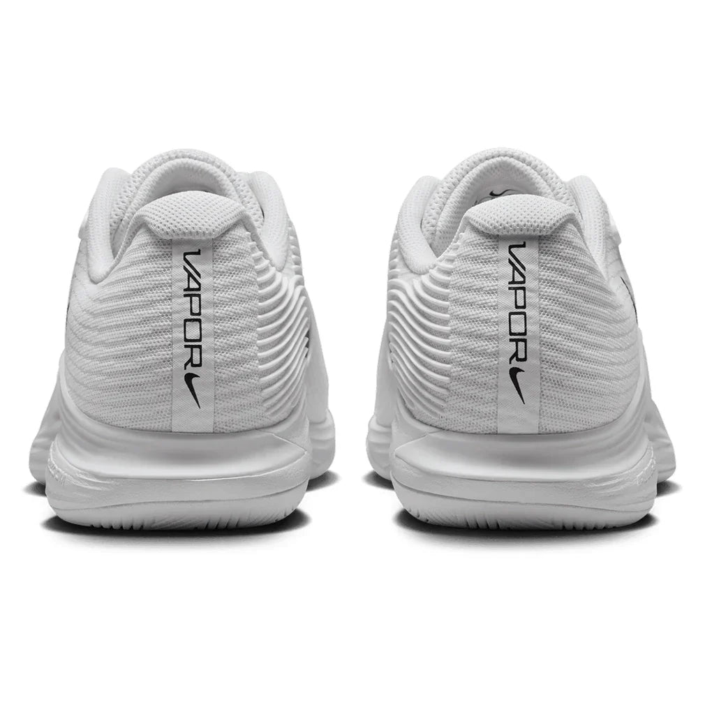 Women`s Zoom Vapor 12 Tennis Shoes White and Black NIKE