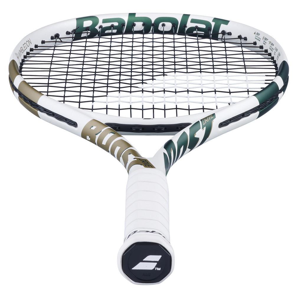 Boost Wimbledon Prestrung Tennis Racquet White and Gold BABOLAT
