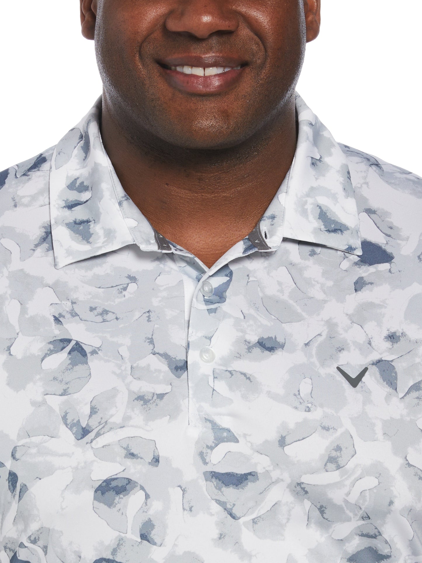 Big & Tall All Over Tie Dye Palm Print Polo