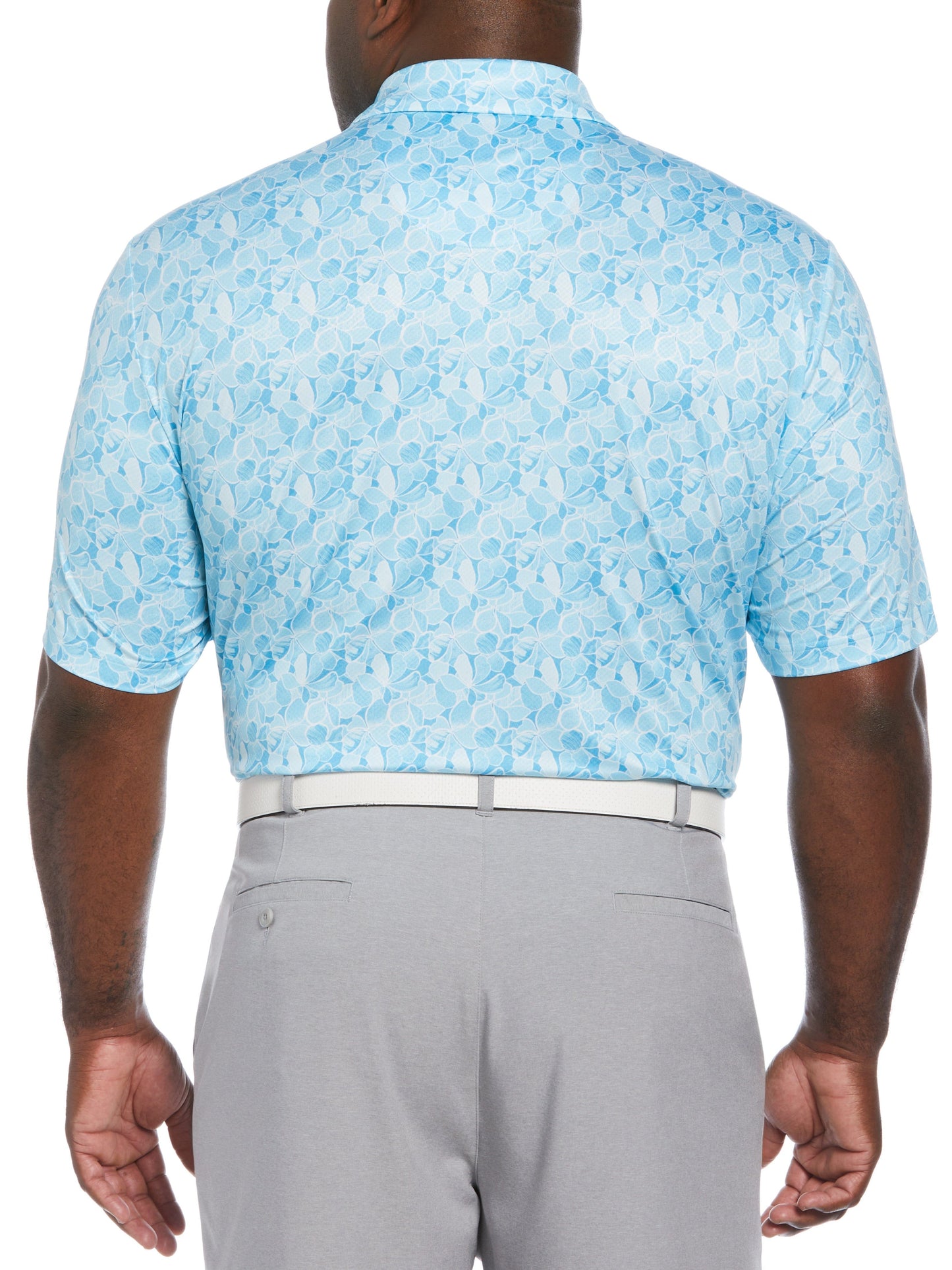 Big & Tall Brush Stroke Floral Print Golf Polo