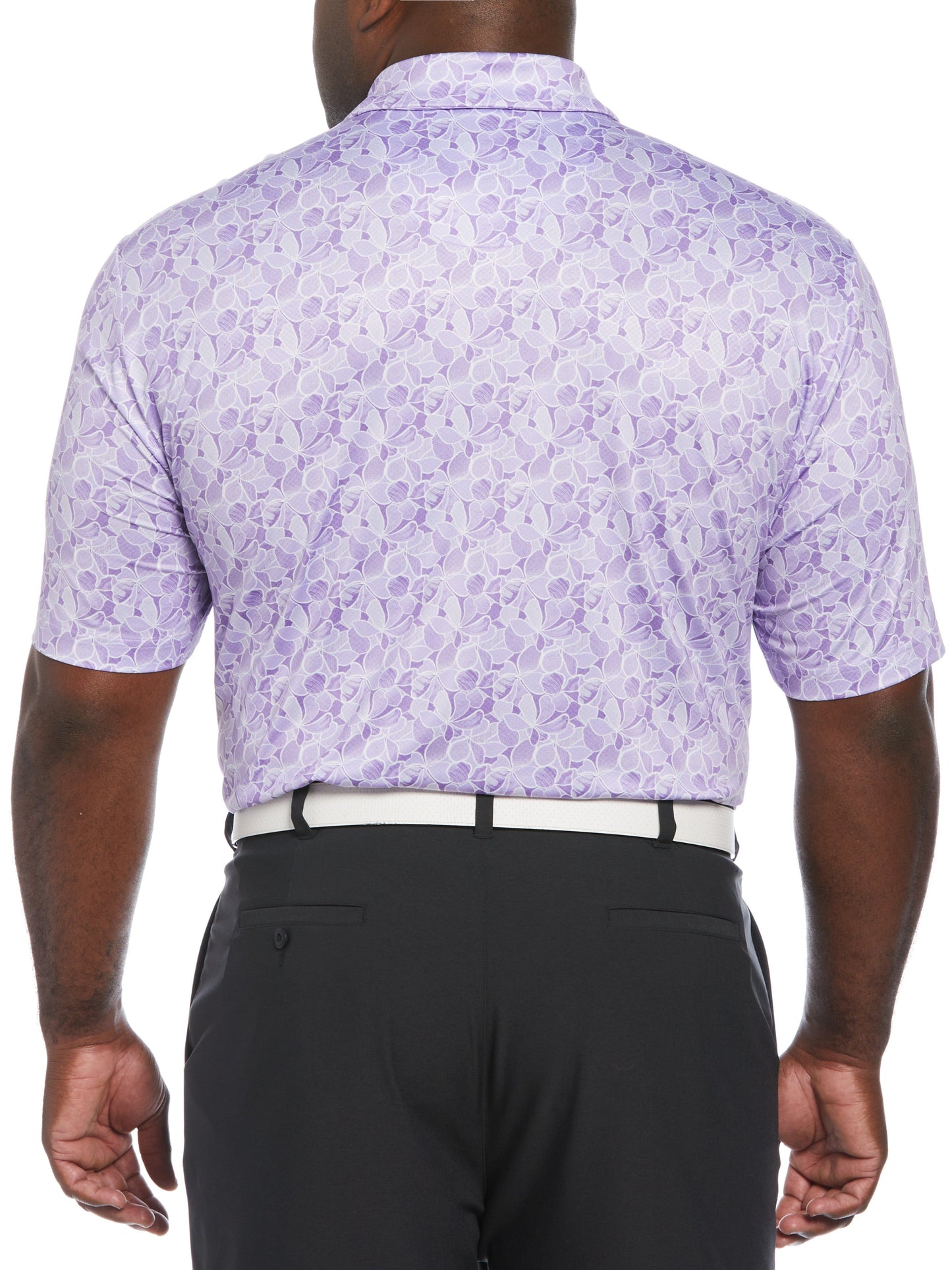 Big & Tall Brush Stroke Floral Print Golf Polo