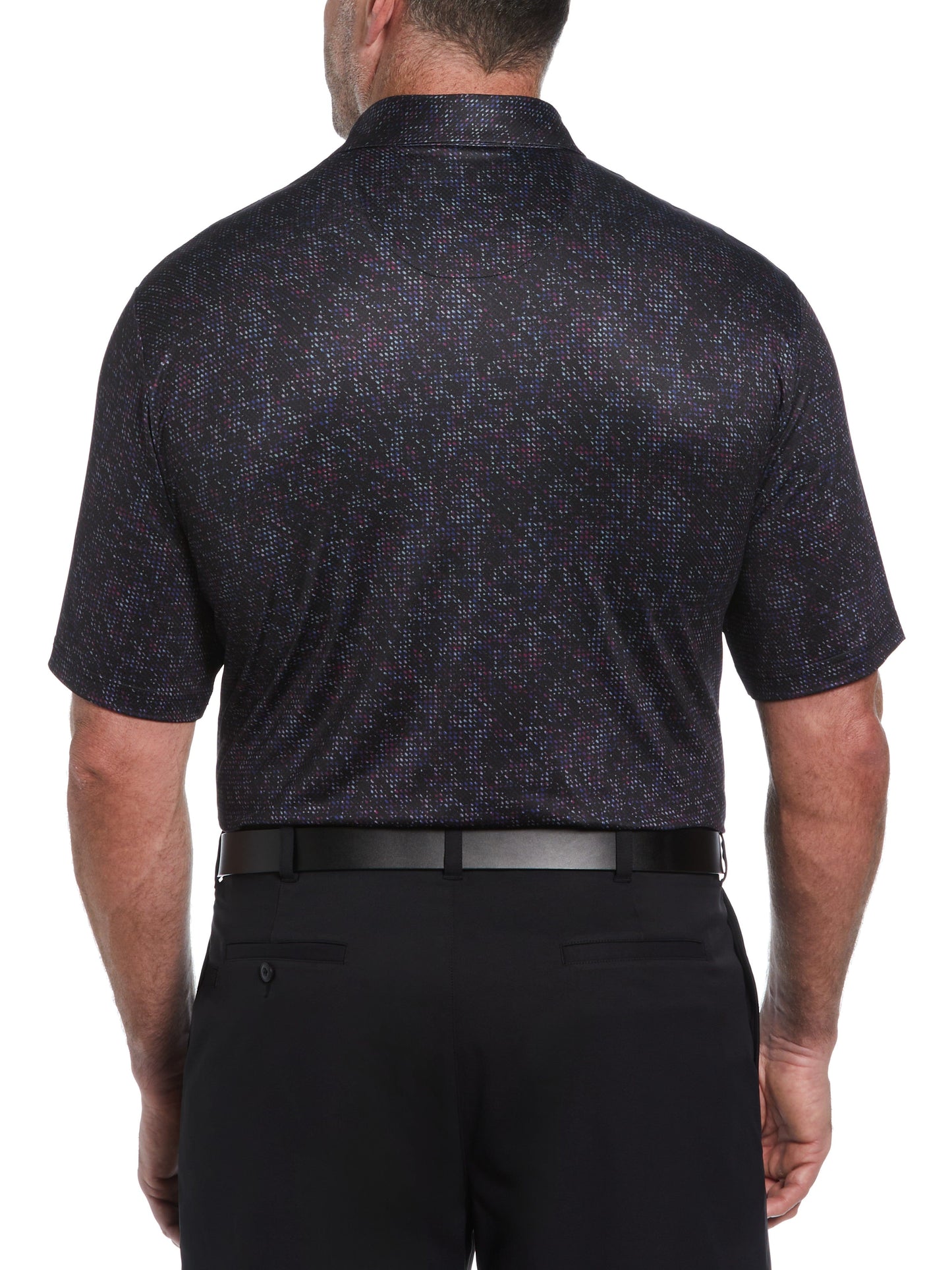 Big & Tall Clustered Geo Print Golf Polo
