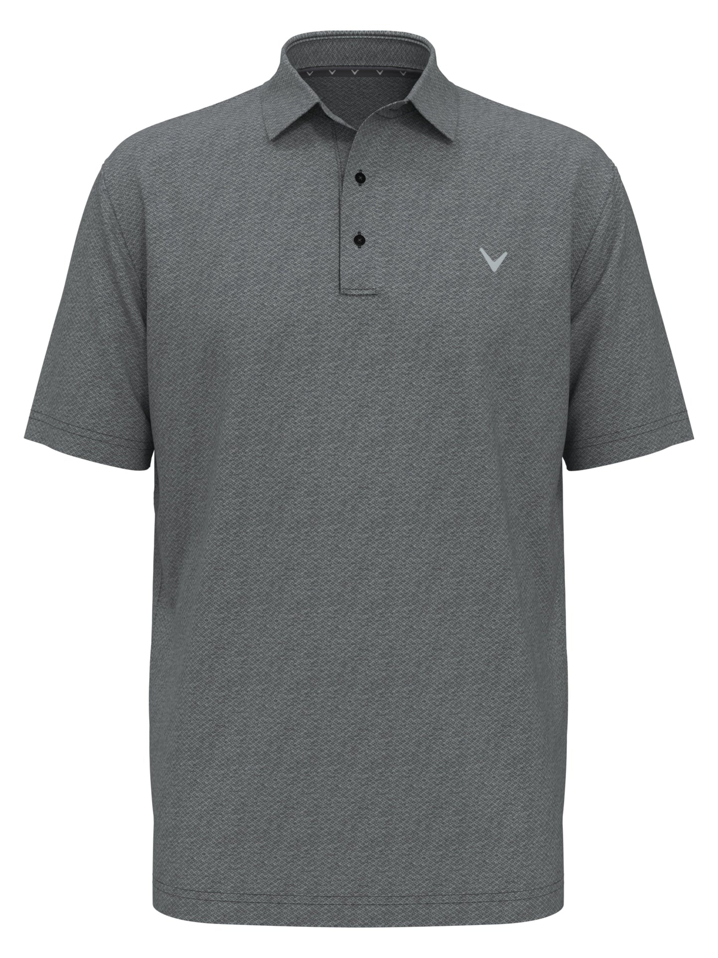 Big & Tall Heather Geo Print Golf Polo (Caviar)