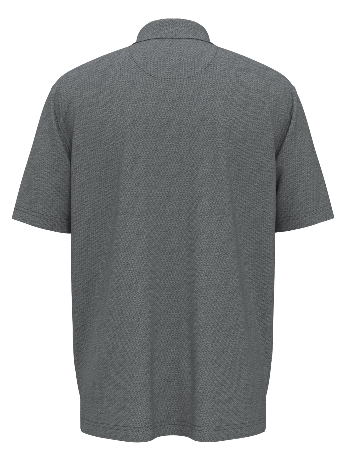 Big & Tall Heather Geo Print Golf Polo