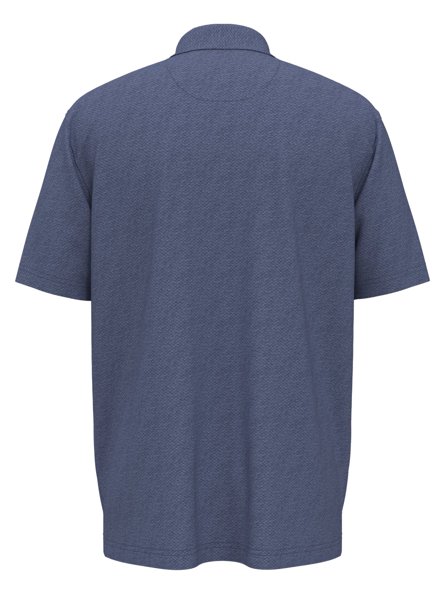 Big & Tall Heather Geo Print Golf Polo