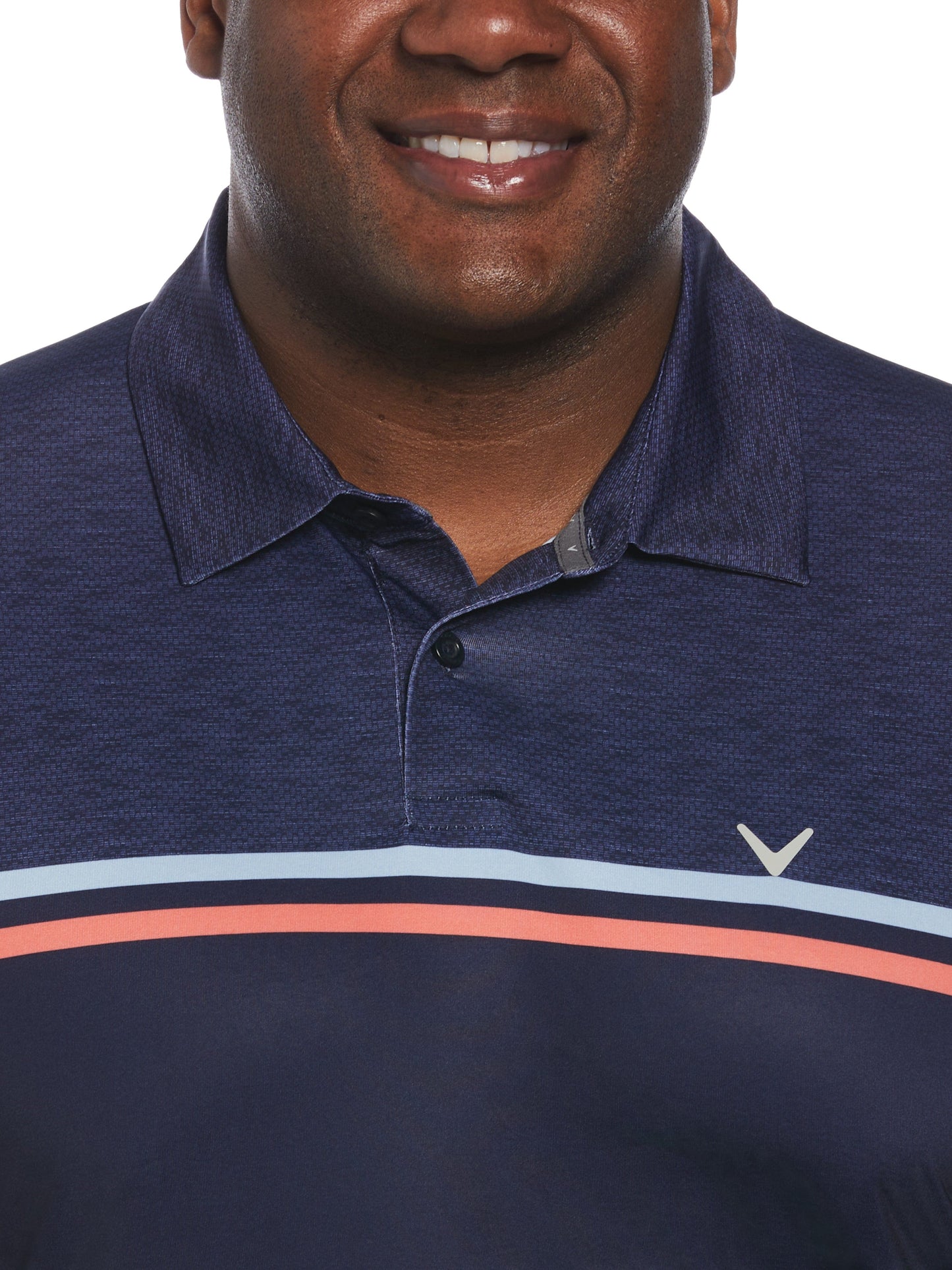 Big & Tall Short Sleeve Engineered Printed Block Polo Shirt