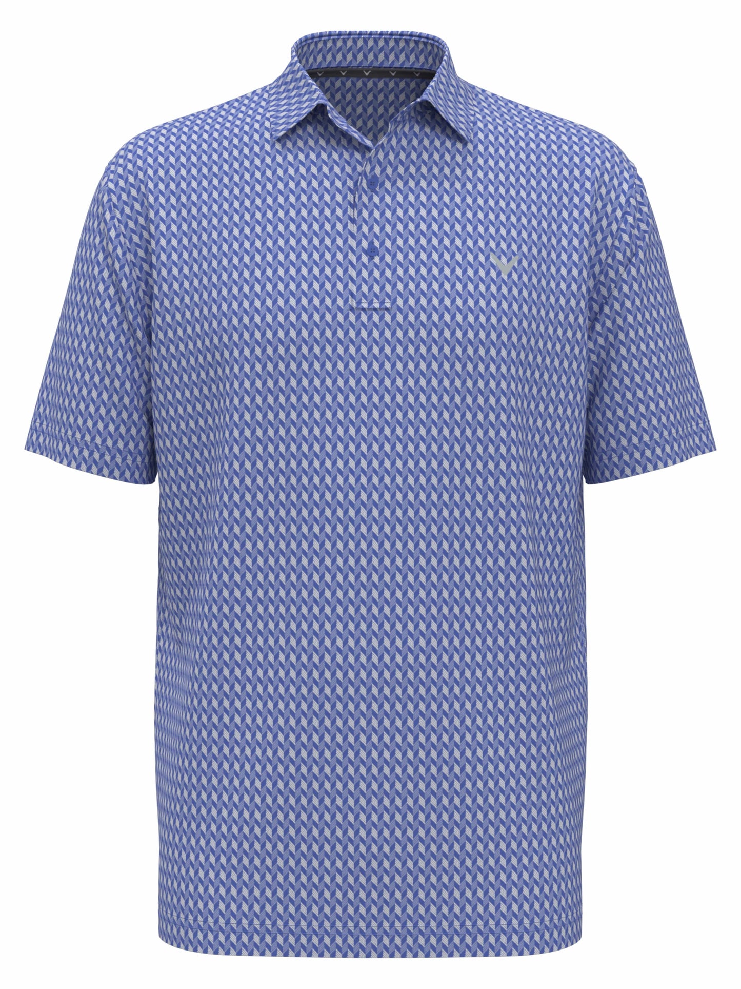 Big & Tall Textured Chevron Geo Polo (Regatta)