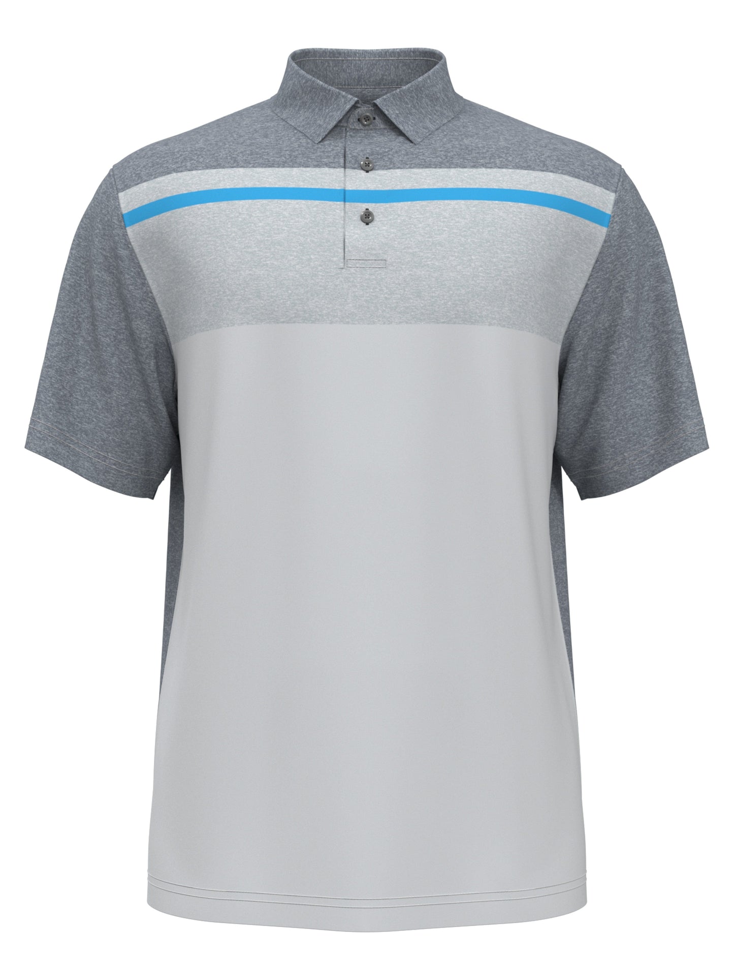 Blocked Heather Print Golf Polo (Tradewinds)
