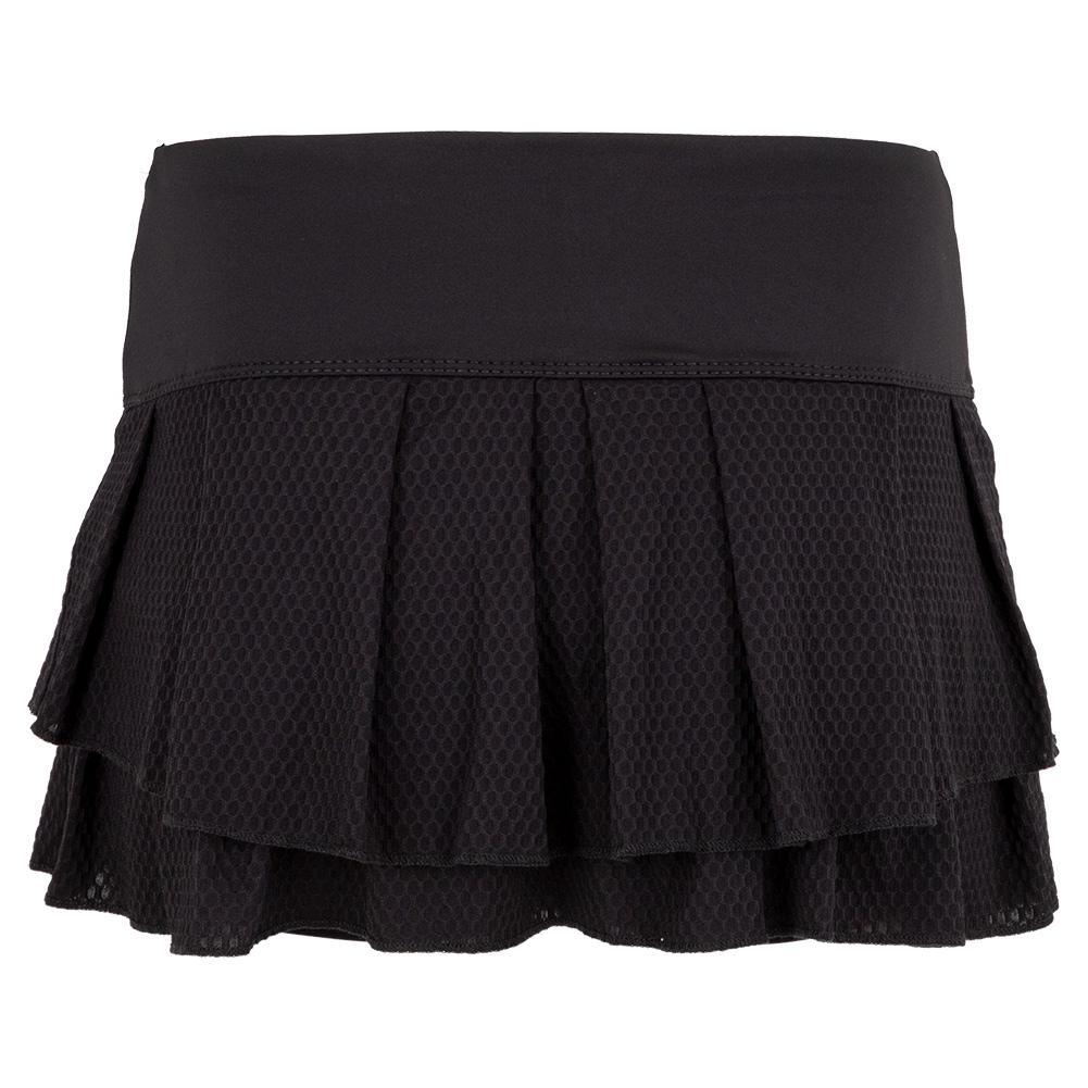 Women's Wavy Pleat Tier Tennis Skort Womens Apparel LUCKY IN LOVE