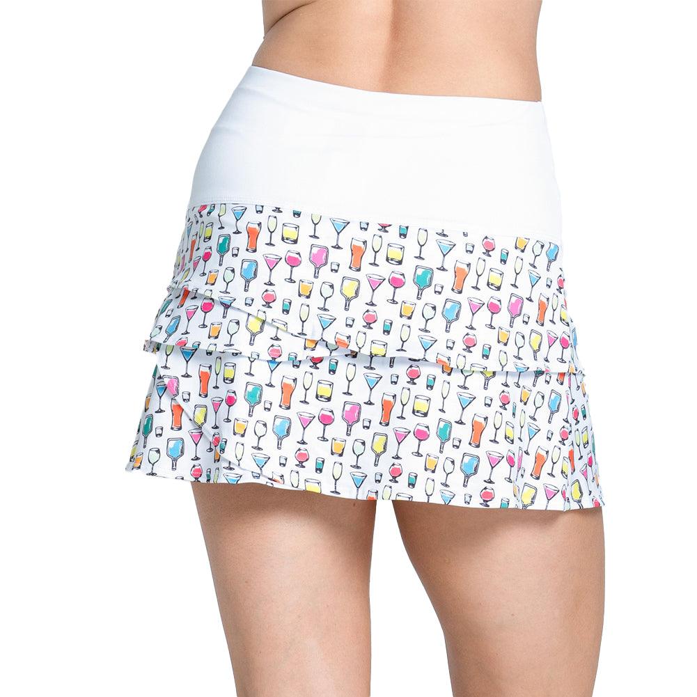 Women`s High Spirits Scallop 14 Inch Pickleball Skort Multicolor LUCKY IN LOVE