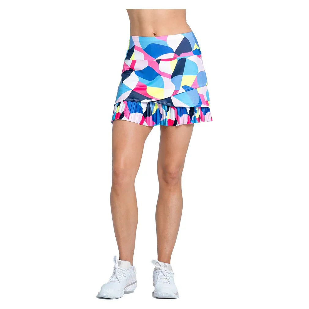 Women`s Paddle Groove 14.5 Inch Pickleball Skort Multicolor LUCKY IN LOVE
