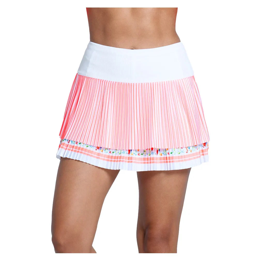 Women`s Cocktail Picnic Pleated 14 Inch Tennis Skort Multicolor LUCKY IN LOVE XS Multicolor