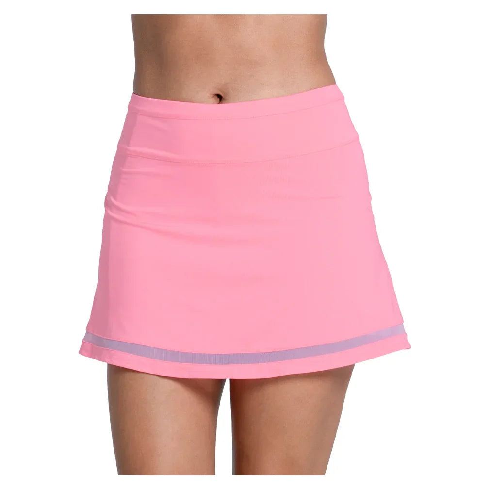 Women`s Hustle N` Bustle 14 Inch Tennis Skort Flamingo LUCKY IN LOVE XS
