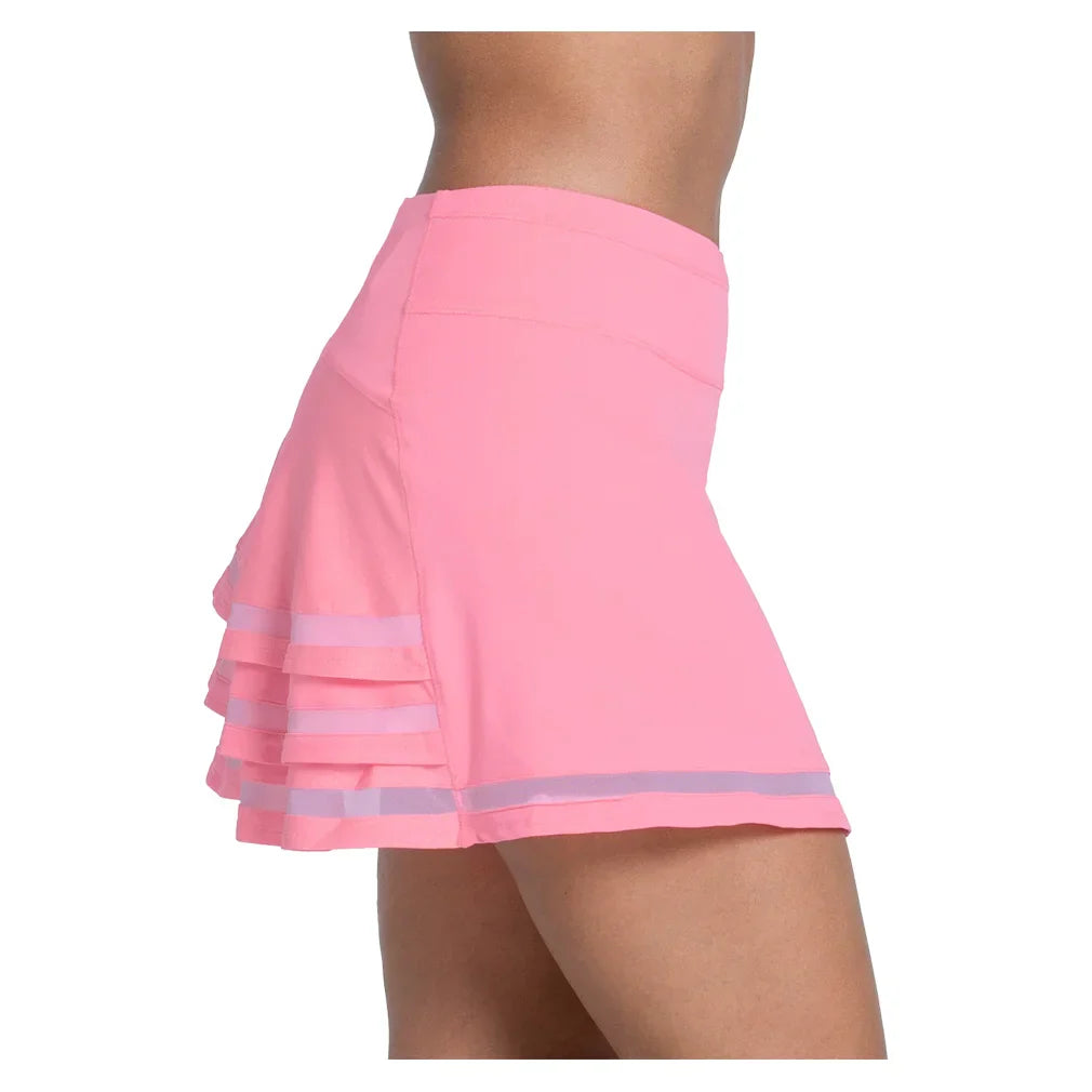 Women`s Hustle N` Bustle 14 Inch Tennis Skort Flamingo LUCKY IN LOVE