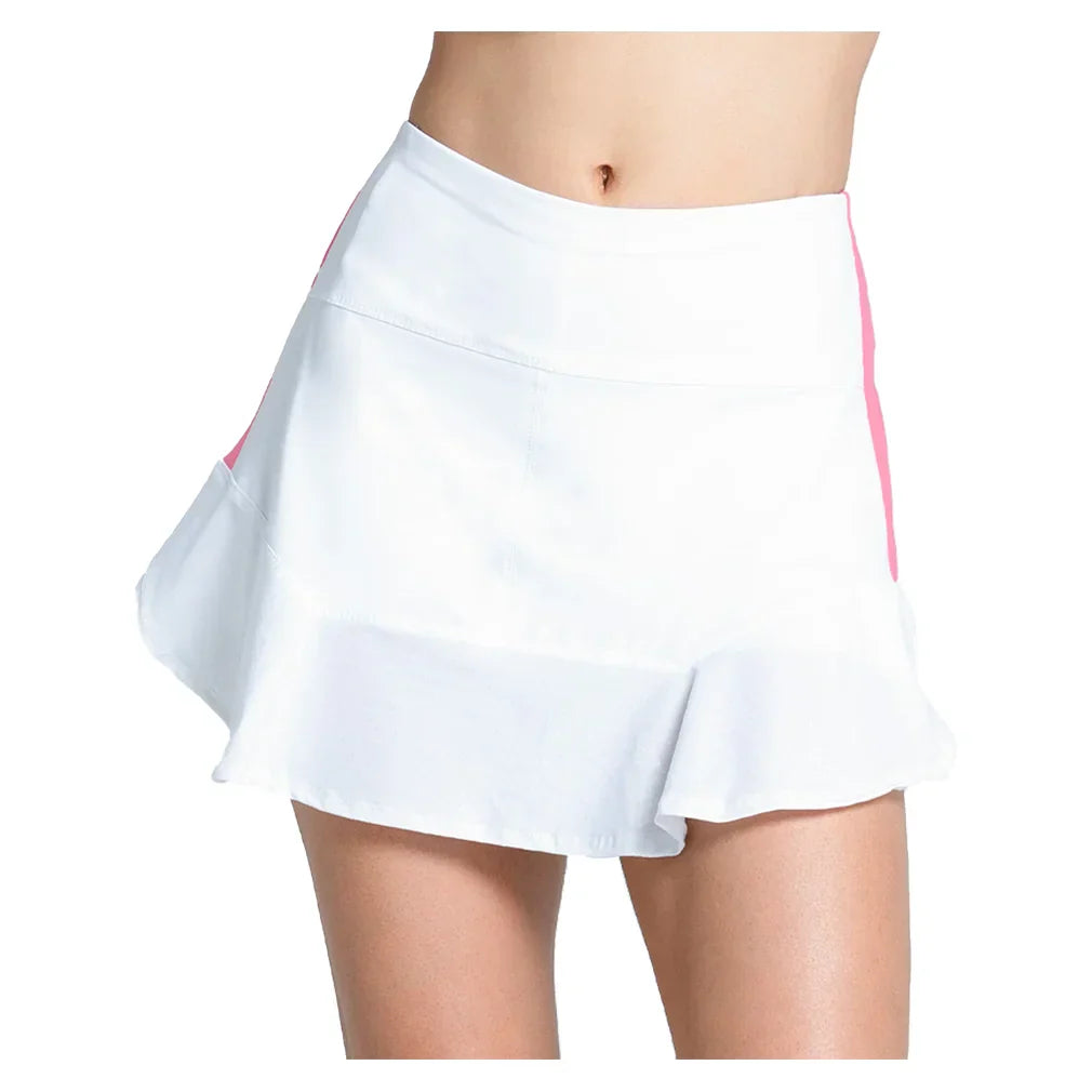 Women`s Petal 13.5 Inch Tennis Skort White LUCKY IN LOVE XS