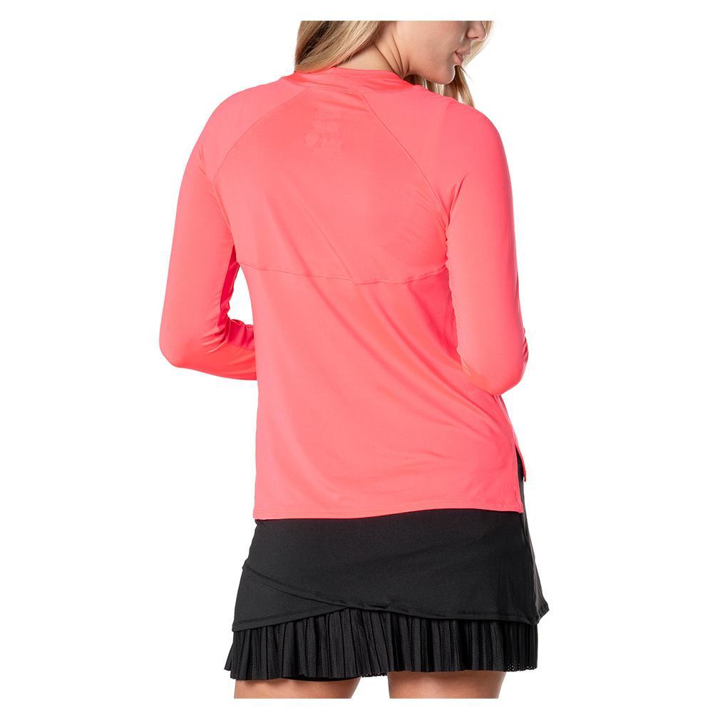 Women's LUV High Low Breezy Long Sleeve Tennis Top WOMENS APPAREL LUCKY IN LOVE