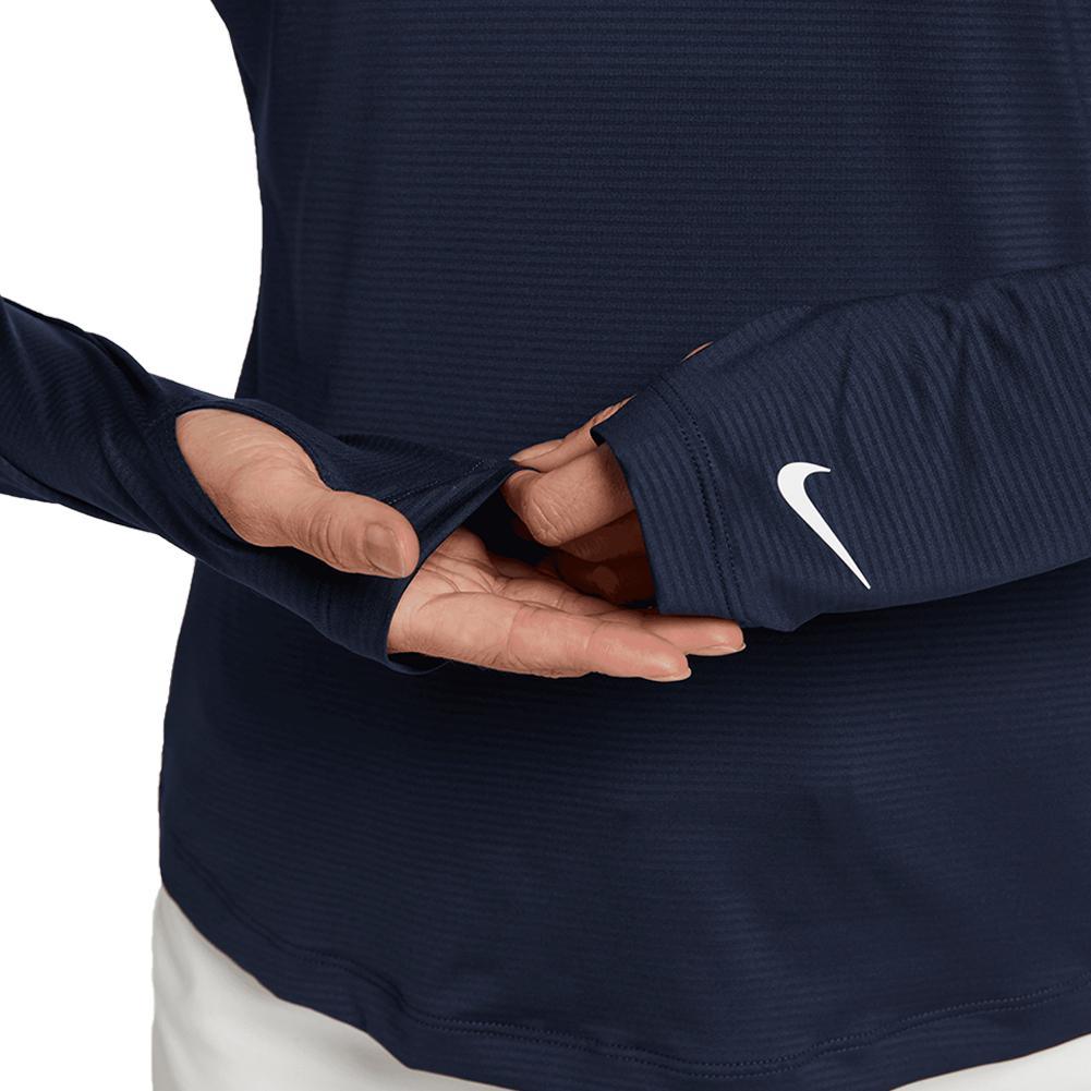 Women`s Dri-Fit Victory Long Sleeve Print Tennis Top WOMENS APPAREL NIKE