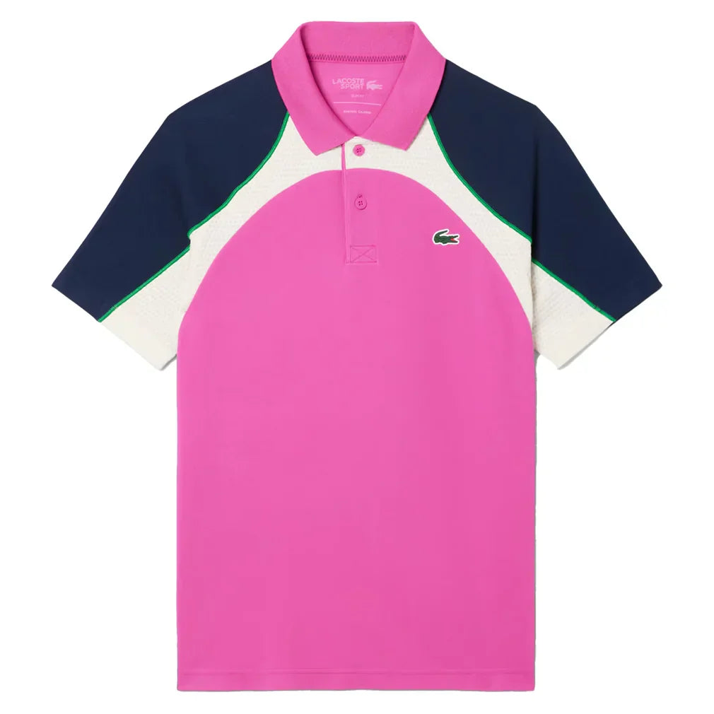 Men`s Ultra Dry Tennis Polo LACOSTE SMALL HI2_MALVA/LAPONIE