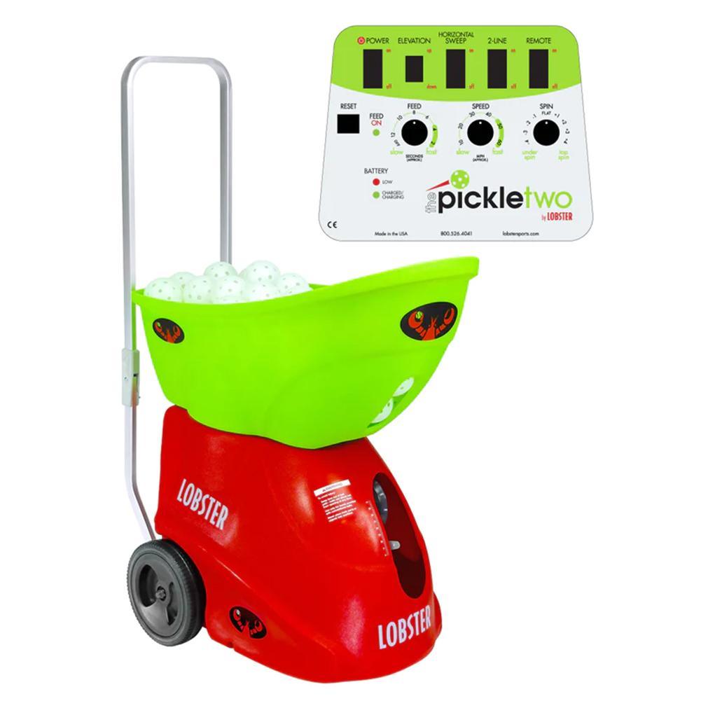 Pickle Two with 10-Function Remote Control Pickleball Machines LOBSTER