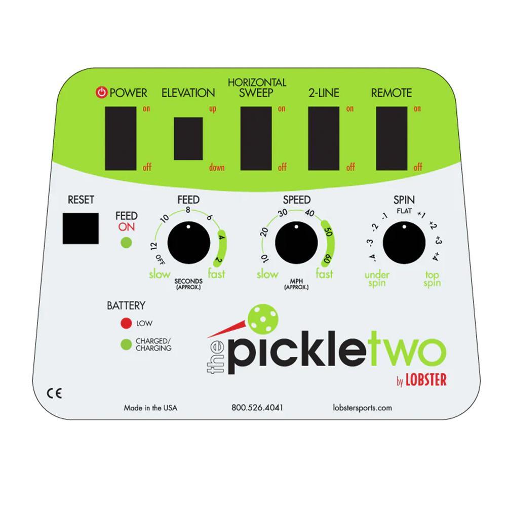 Pickle Two with 10-Function Remote Control Pickleball Machines LOBSTER