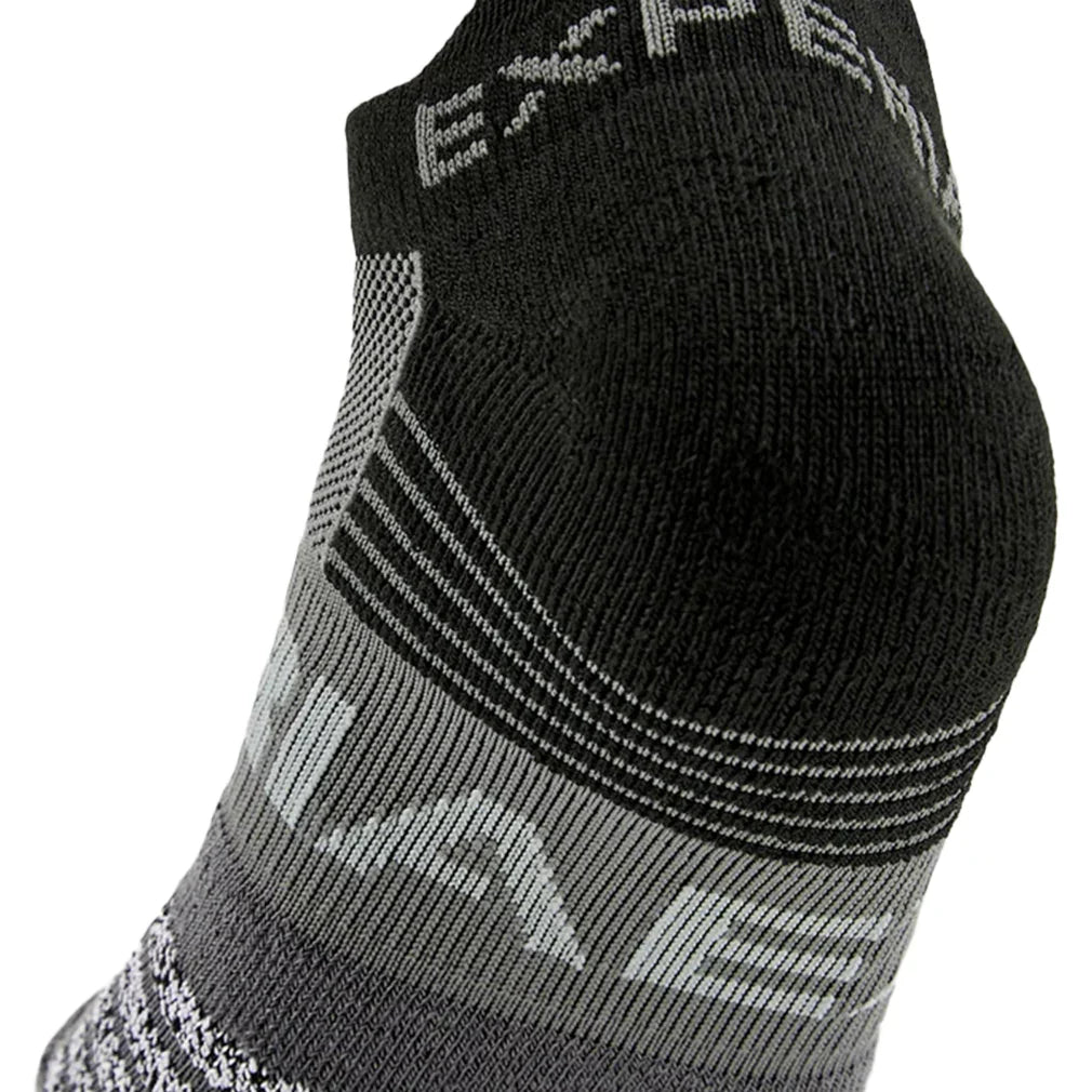Experia Tennis Thin Cushion No Show Tab Socks Black 2 THORLO