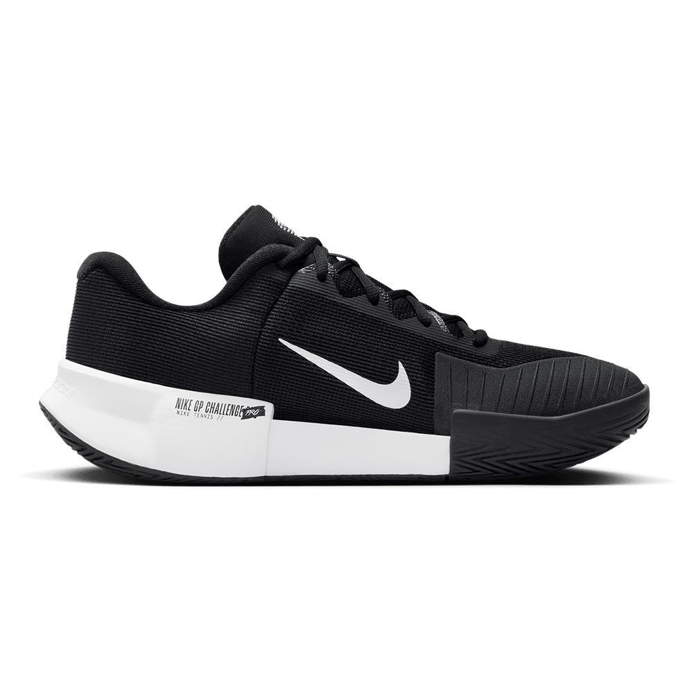 Men's GP Challenge Pro Tennis Shoes Black and White Top Tennis Shoes NIKE