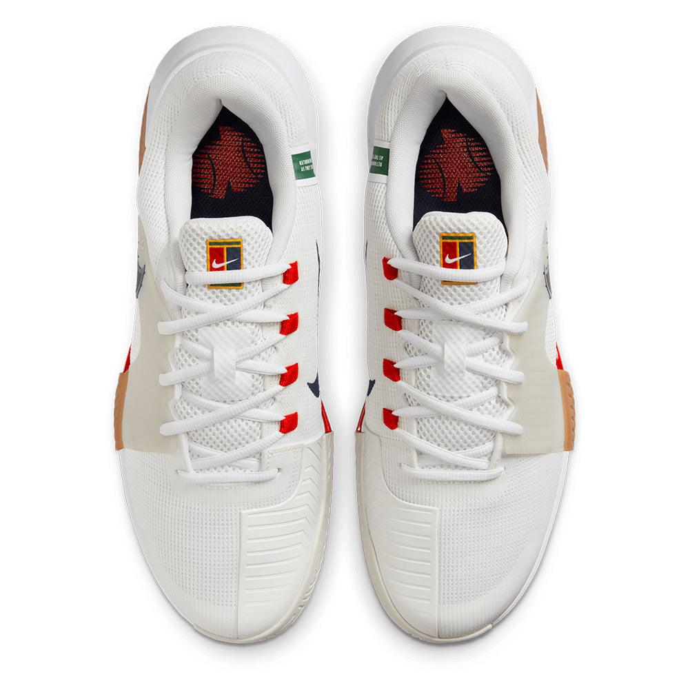 Men`s Zoom GP Challenge 1 Tennis Shoes Summit White and Binary Blue NIKE