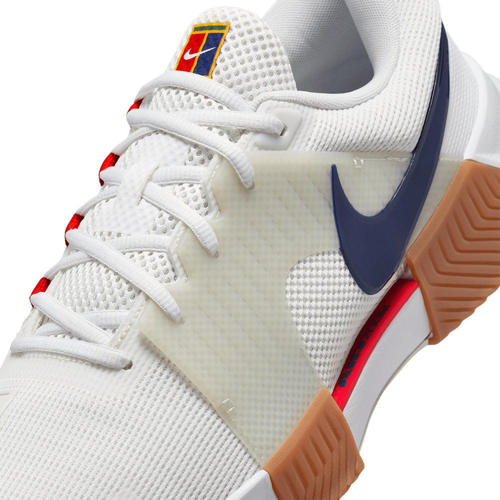 Men`s Zoom GP Challenge 1 Tennis Shoes Summit White and Binary Blue NIKE