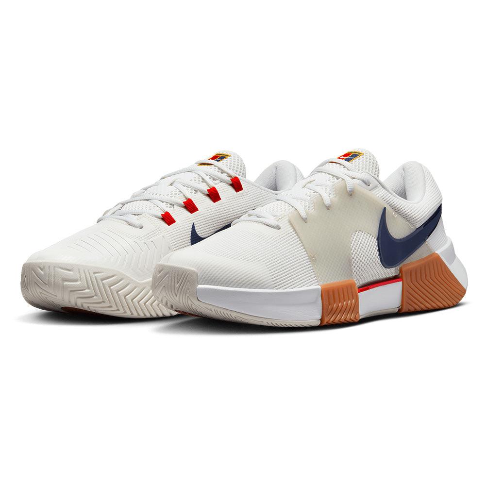 Men`s Zoom GP Challenge 1 Tennis Shoes Summit White and Binary Blue NIKE