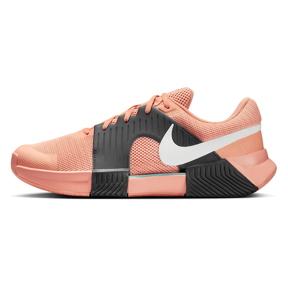 Men`s Zoom GP Challenge 1 Tennis Shoes Apricot Agate and White NIKE