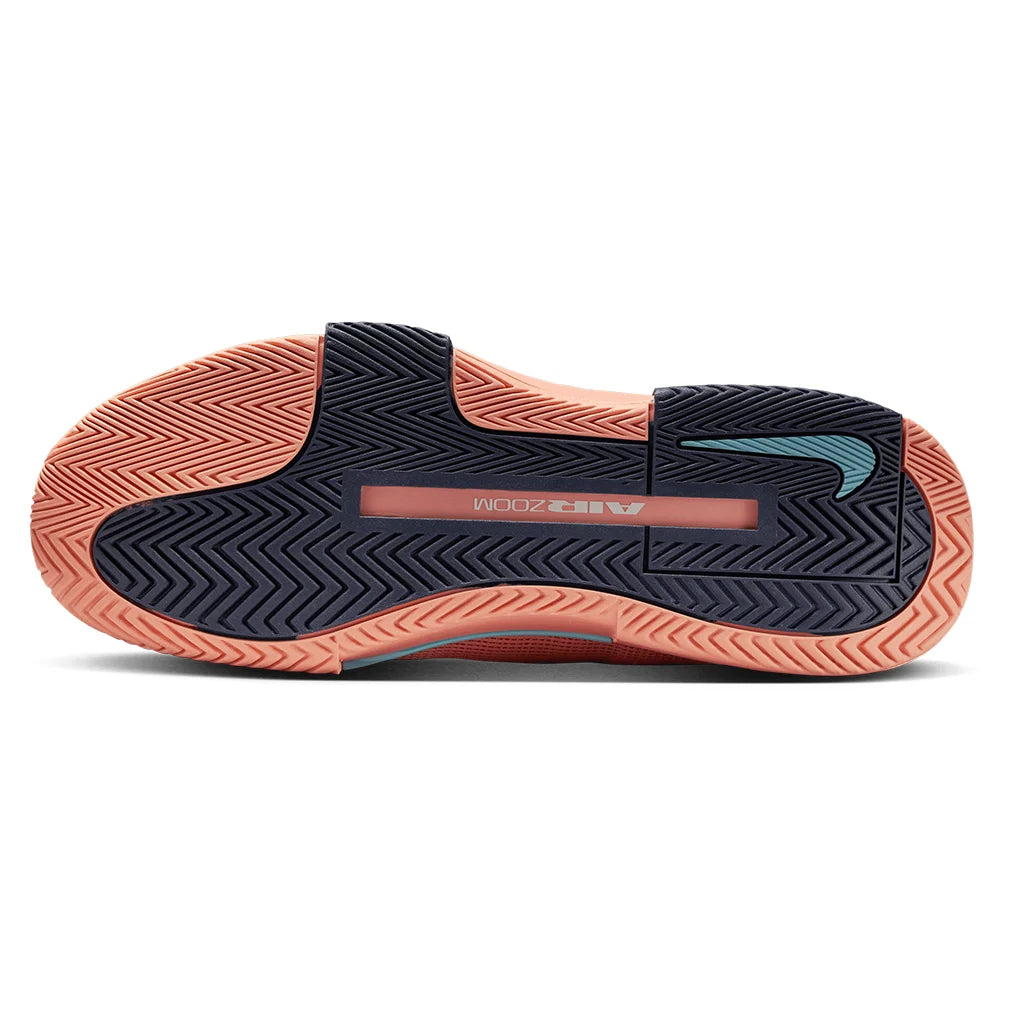 Men`s Zoom GP Challenge 1 Tennis Shoes Apricot Agate and White NIKE