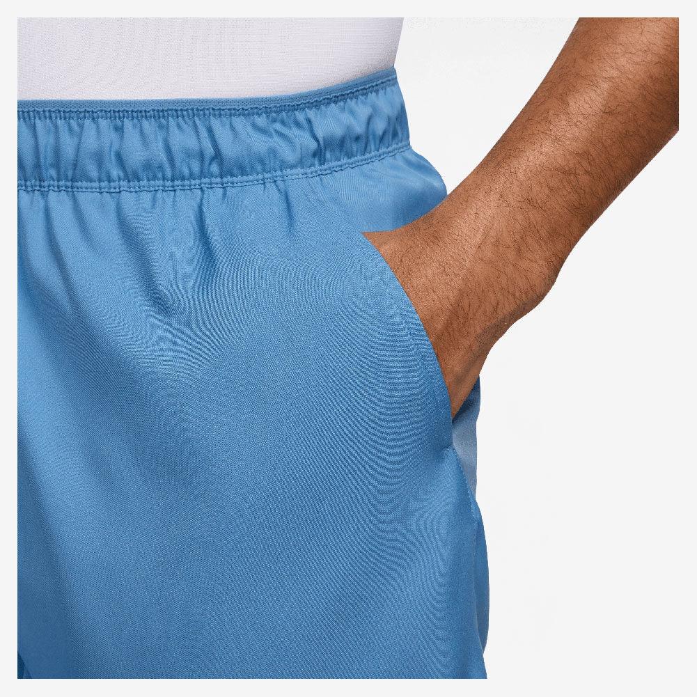 Men`s Dri-FIT Victory 9 Inch Tennis Short Blue Beyond and White MENS APPAREL NIKE