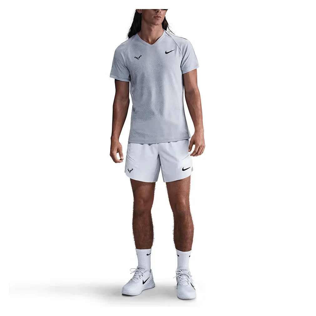 Men`s Rafa Court Dri-FIT Advantage Tennis Top Ghost and World Indigo NIKE