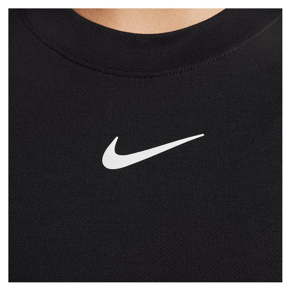 Women's Dri-Fit Advantage Tennis Tank Black and White Womens Apparel NIKE
