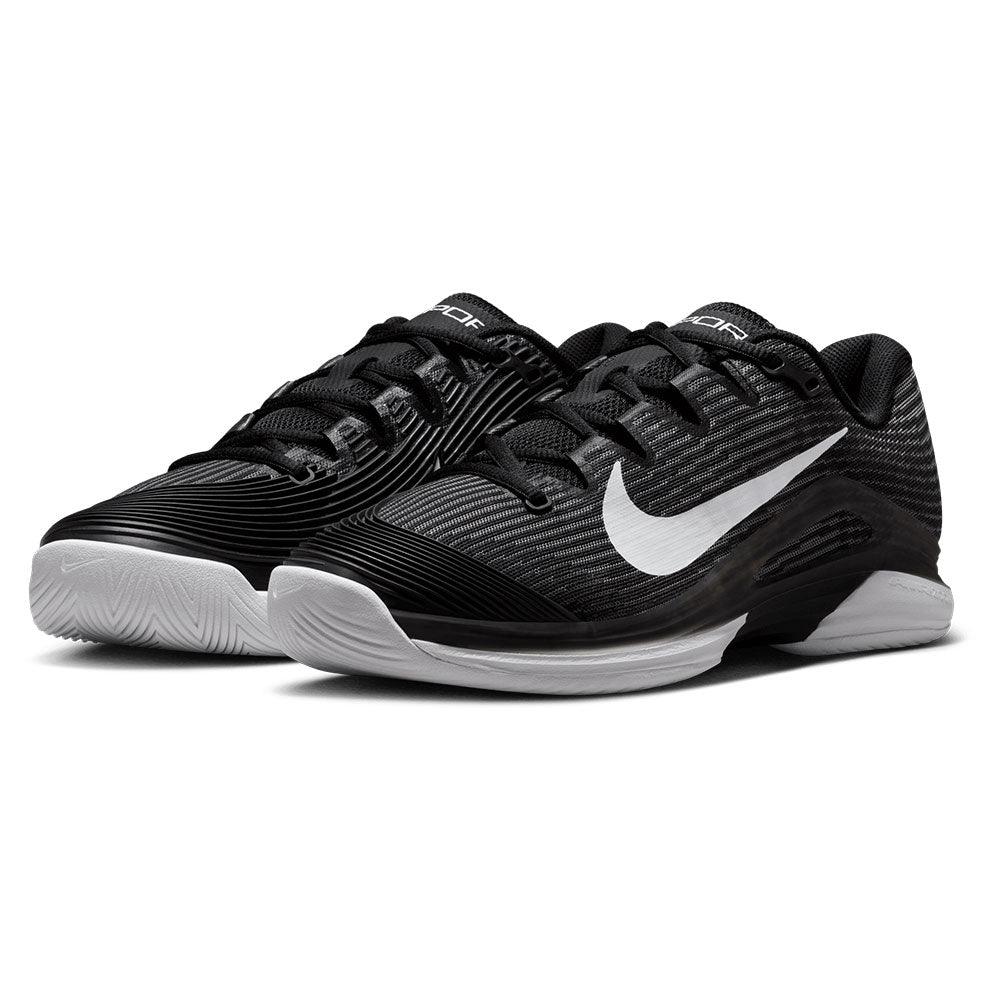 Women`s Zoom Vapor 12 Tennis Shoes Black and White NIKE