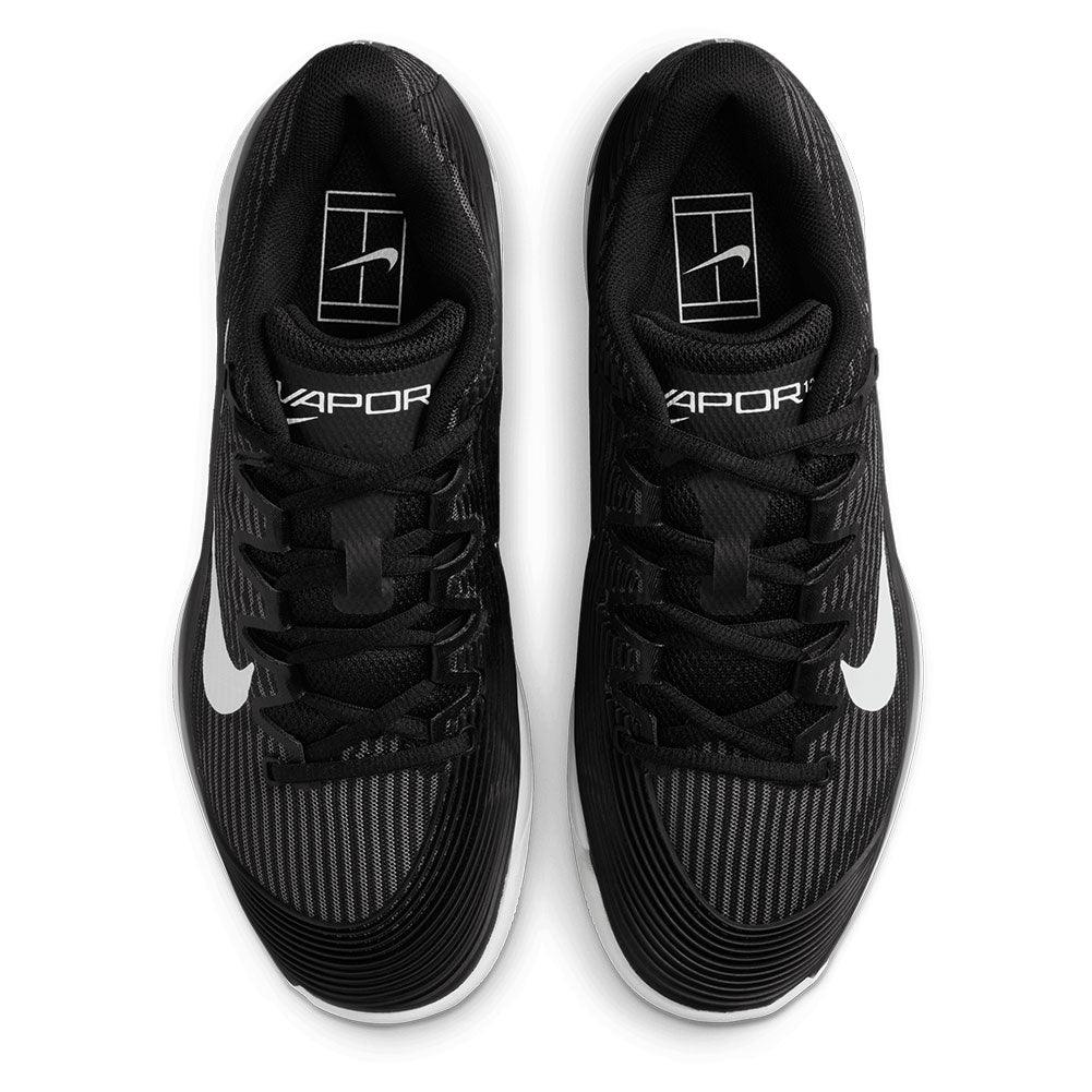 Women`s Zoom Vapor 12 Tennis Shoes Black and White NIKE