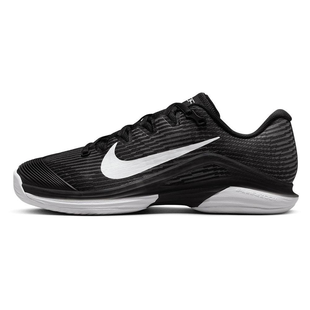 Women`s Zoom Vapor 12 Tennis Shoes Black and White NIKE