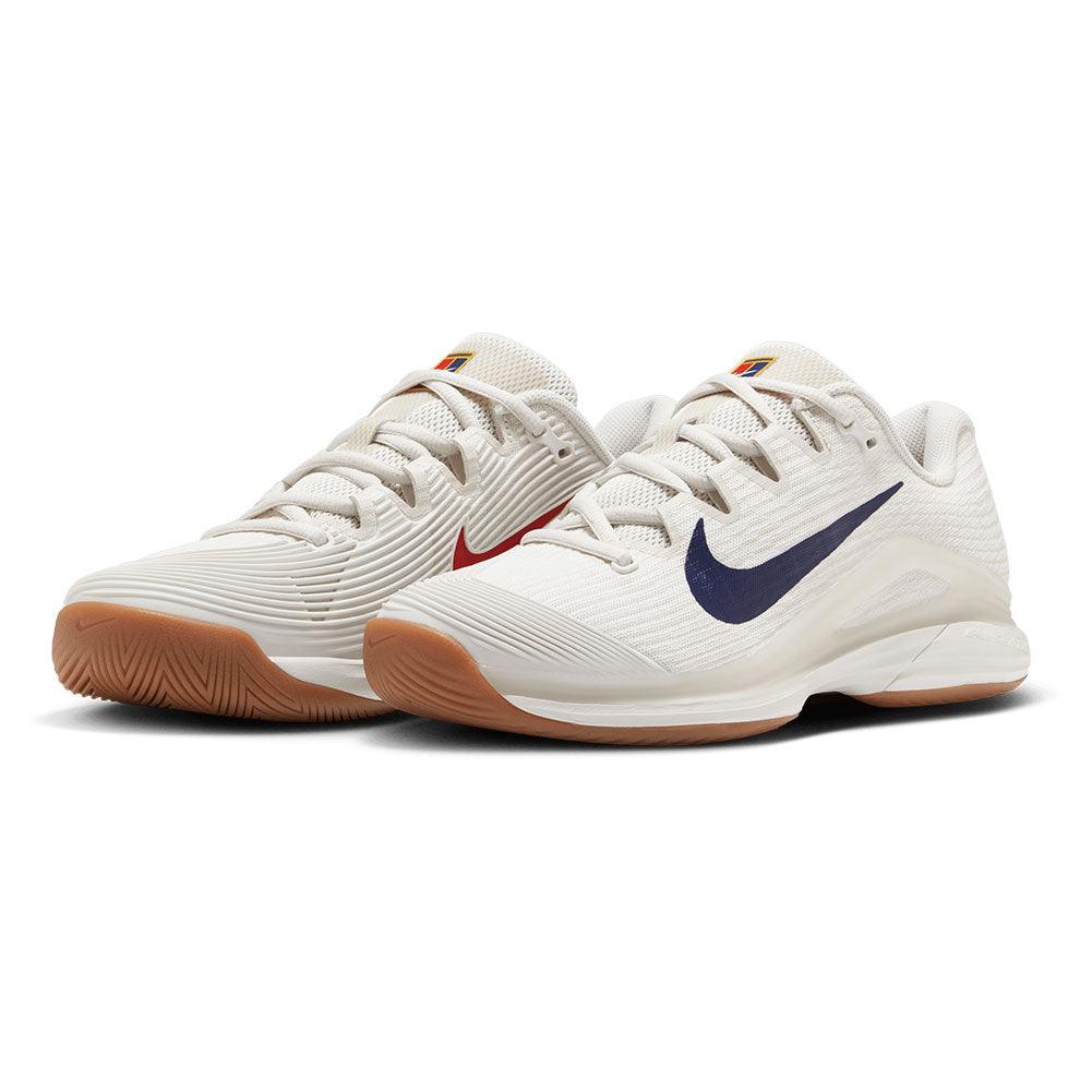 Women`s Zoom Vapor 12 Tennis Shoes Summit White and Binary Blue NIKE