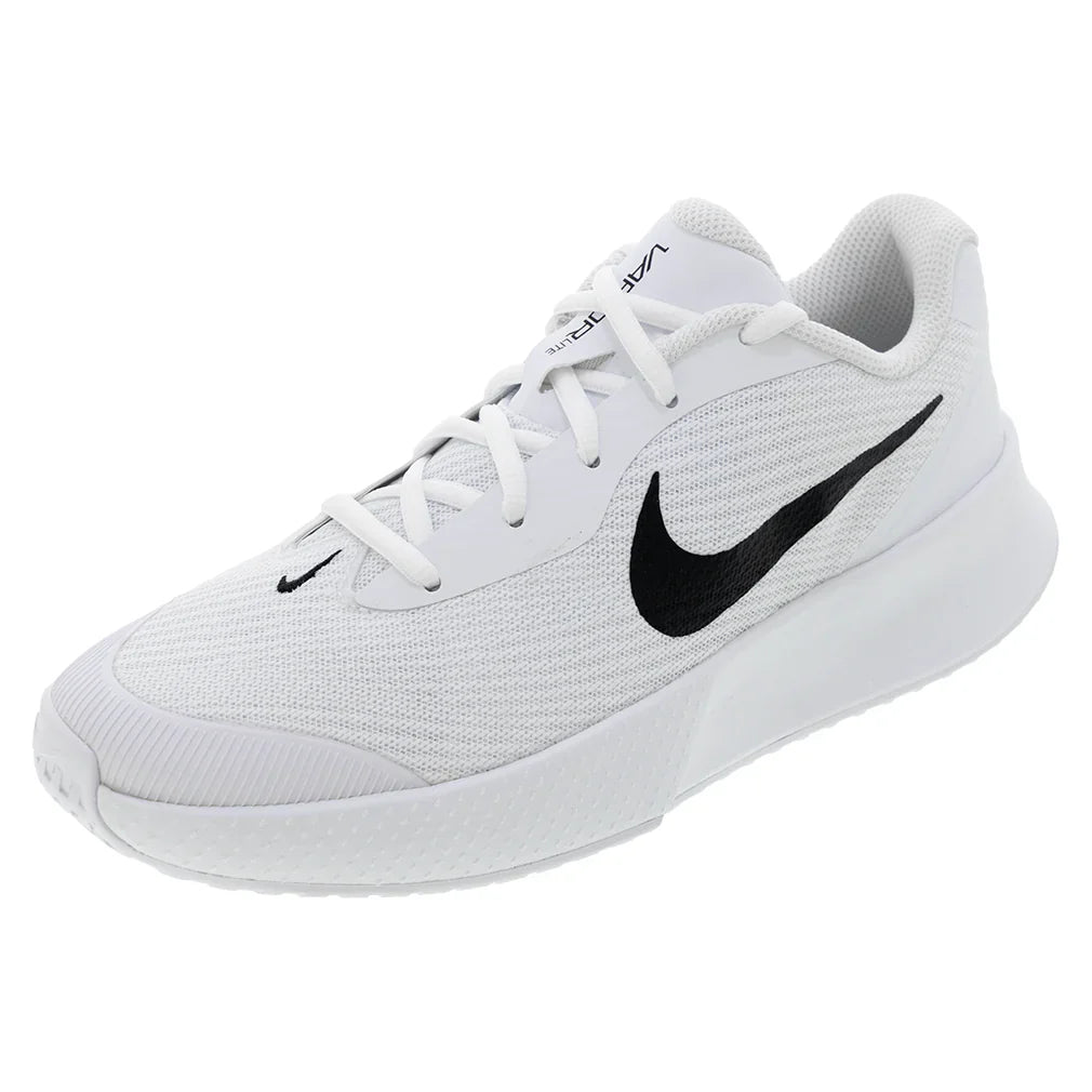 Women`s Vapor Lite 3 Tennis Shoes White and Black NIKE 5 White