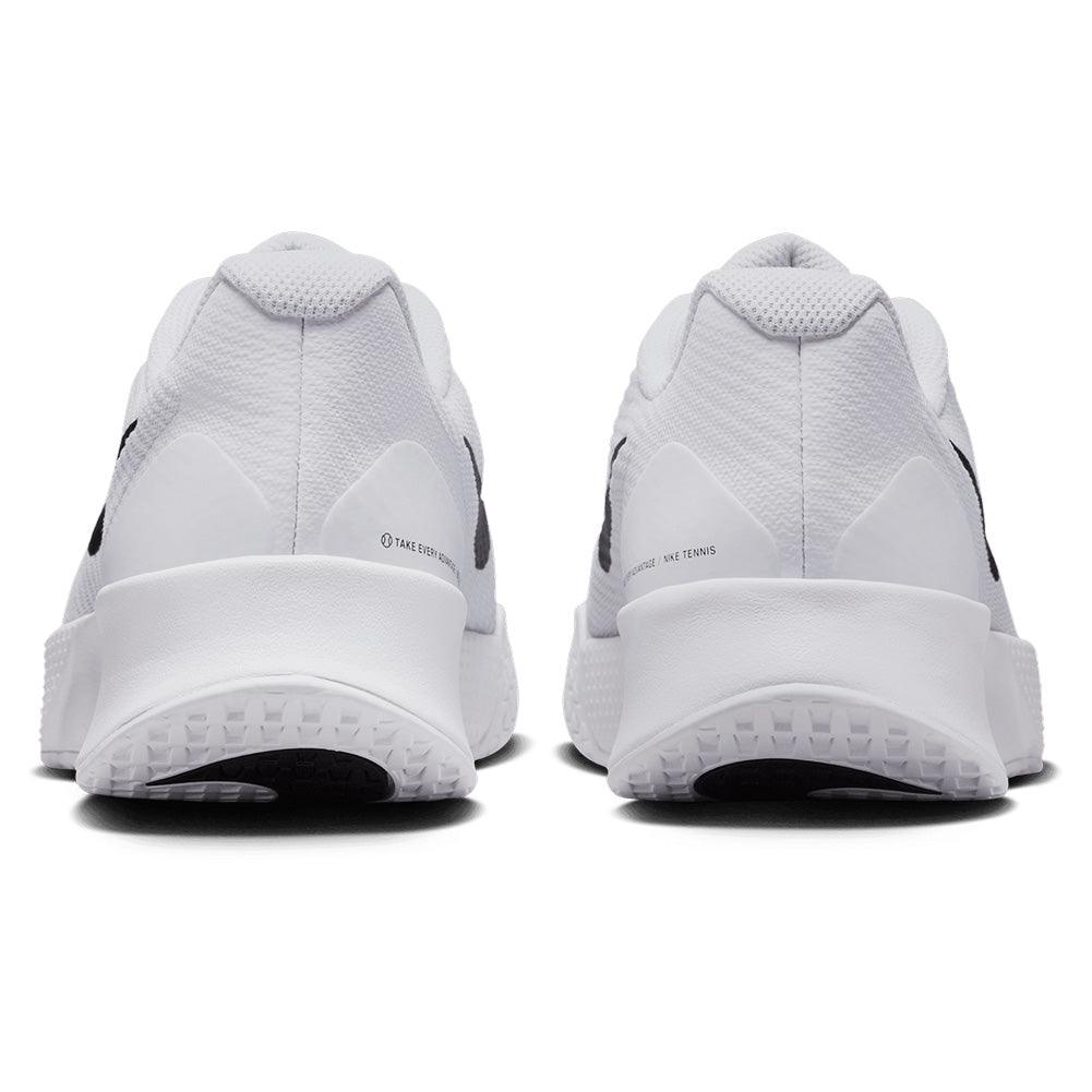 Women`s Vapor Lite 3 Tennis Shoes White and Black NIKE
