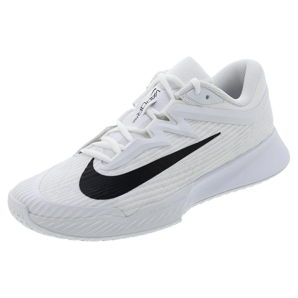 Mens Zoom Vapor Pro 3 Tennis Shoes White and Black NIKE 6 White